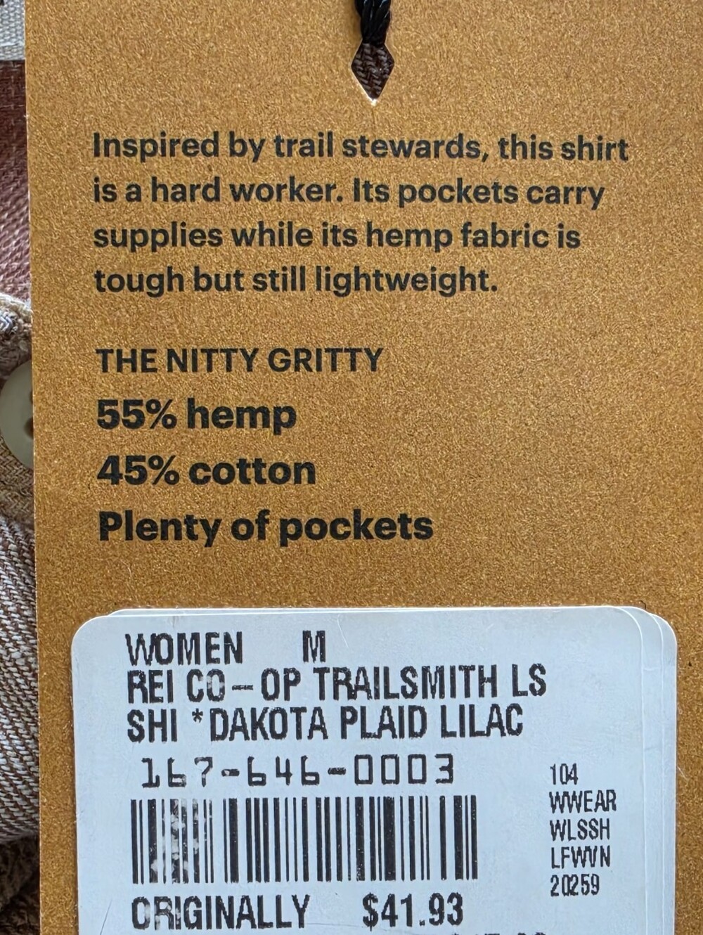 REI Co-op Women's Trailsmith Plaid Long-Sleeve Shirt, featuring a distinctive - Picture 9 of 13